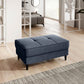 Dark Blue Poco 40 Storage Pouf – Spacious Accent Ottoman