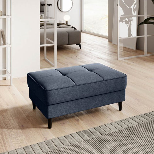 Dark Blue Poco 40 Storage Pouf – Spacious Accent Ottoman