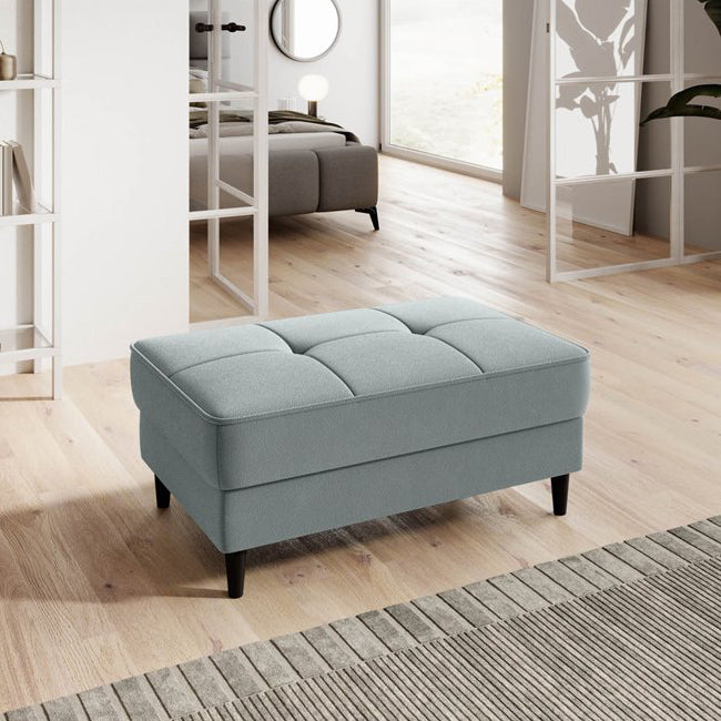 Elbellis Savoi Pouf with Storage Blue – H42 × W62 × L97 cm