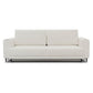 Scandinavian Sofa Bed with Sleeping Function, Bouclé Upholstery, White – Edalia