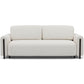 Modern Sofa Bed with Sleeping Function and Storage, Velvet Upholstery, White – Elcadova Black