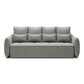 Modern Sofa Bed with Sleeping Function and Storage, Velvet Upholstery, Grey – Elwelton