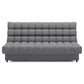 Modern Sofa Bed with Sleeping Function and Storage, Velvet Upholstery, Grey – Elclareta