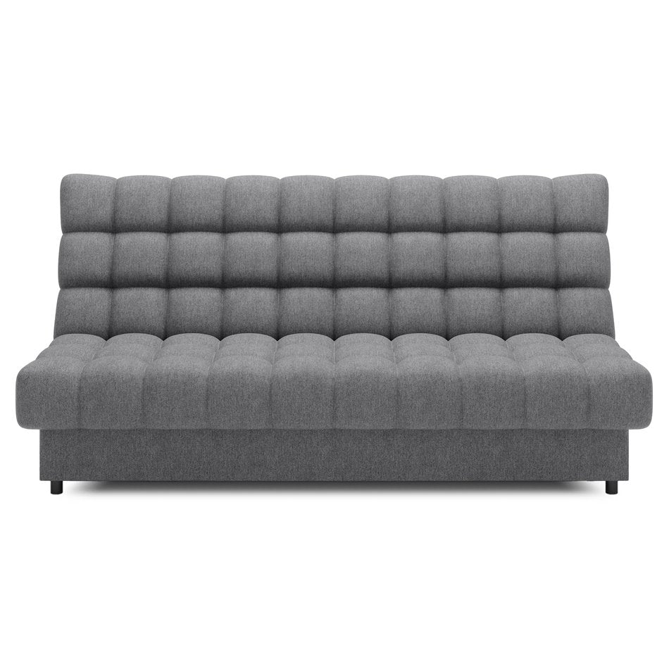 Modern Sofa Bed with Sleeping Function and Storage, Velvet Upholstery, Grey – Elclareta