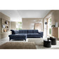 Modern L-Shaped Corner Sofa with Sleeping Function, Velvet Upholstery, Dark Blue