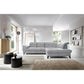Modern L-Shaped Corner Sofa with Sleeping Function, Velvet Upholstery, Grey – Elinferne R
