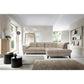 Modern L-Shaped Corner Sofa with Sleeping Function, Velvet Upholstery, Beige – Elinferne R