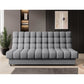 Modern Sofa Bed with Sleeping Function and Storage, Velvet Upholstery, Grey – Elclareta