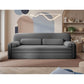 Modern Sofa Bed with Sleeping Function and Storage, Velvet Upholstery, Dark Grey – Elioss
