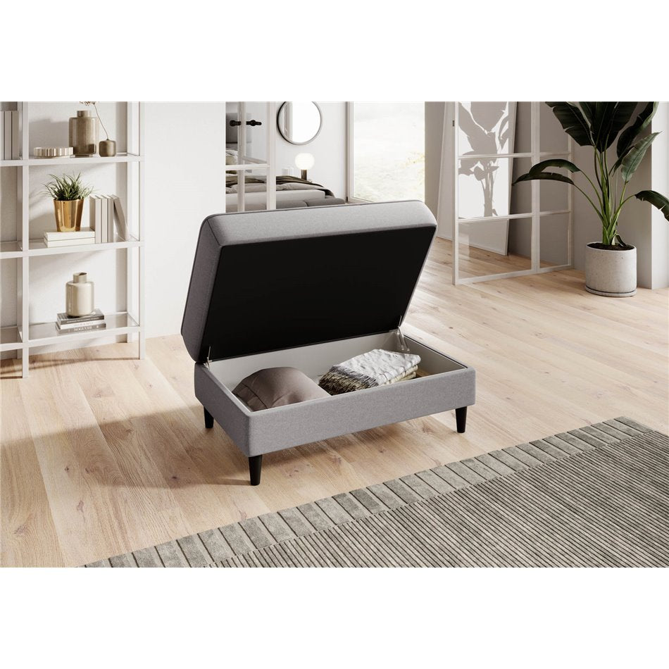 Grey Gojo 4 Storage Pouf – Spacious Accent Ottoman