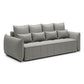 Modern Sofa Bed with Sleeping Function and Storage, Velvet Upholstery, Grey – Elwelton