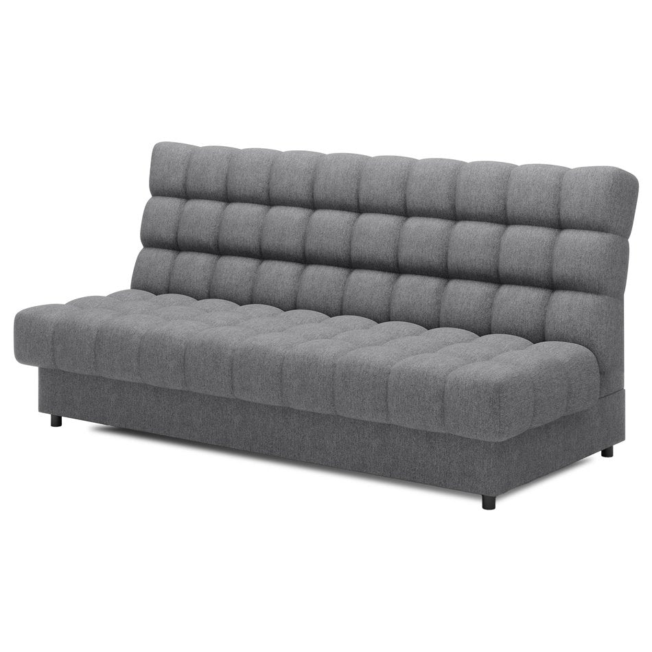 Modern Sofa Bed with Sleeping Function and Storage, Velvet Upholstery, Grey – Elclareta
