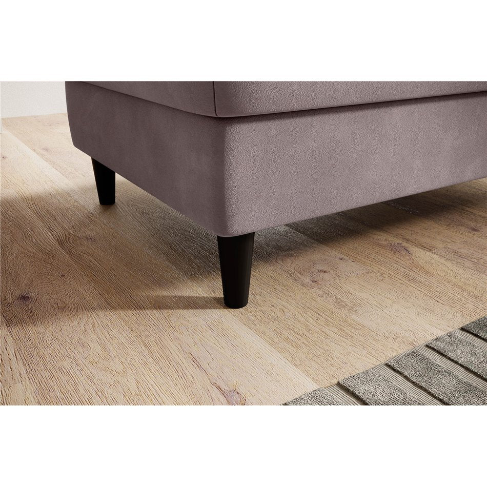 Salmon Velvet Loco 24 Storage Pouf – Spacious Accent Ottoman