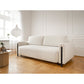 Modern Sofa Bed with Sleeping Function and Storage, Velvet Upholstery, White – Elcadova Black