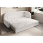 Modern L-Shaped Sofa Bed with Sleeping Function and Storage, Bouclé Upholstery, White – Elfabilo R