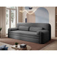 Modern Sofa Bed with Sleeping Function and Storage, Velvet Upholstery, Dark Grey – Elioss