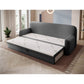 Modern Sofa Bed with Sleeping Function and Storage, Velvet Upholstery, Dark Grey – Elioss
