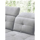 Corner sofa Elinferne L, sleeping function, Aura 04, velvet, grey, H107x210x297cm