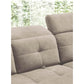 Modern L-Shaped Corner Sofa with Sleeping Function, Velvet Upholstery, Beige – Elinferne R