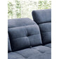 Modern L-Shaped Corner Sofa with Sleeping Function, Velvet Upholstery, Dark Blue – Elinferne R
