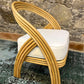 Modern Bamboo Bentwood Chair With Seat Cushion