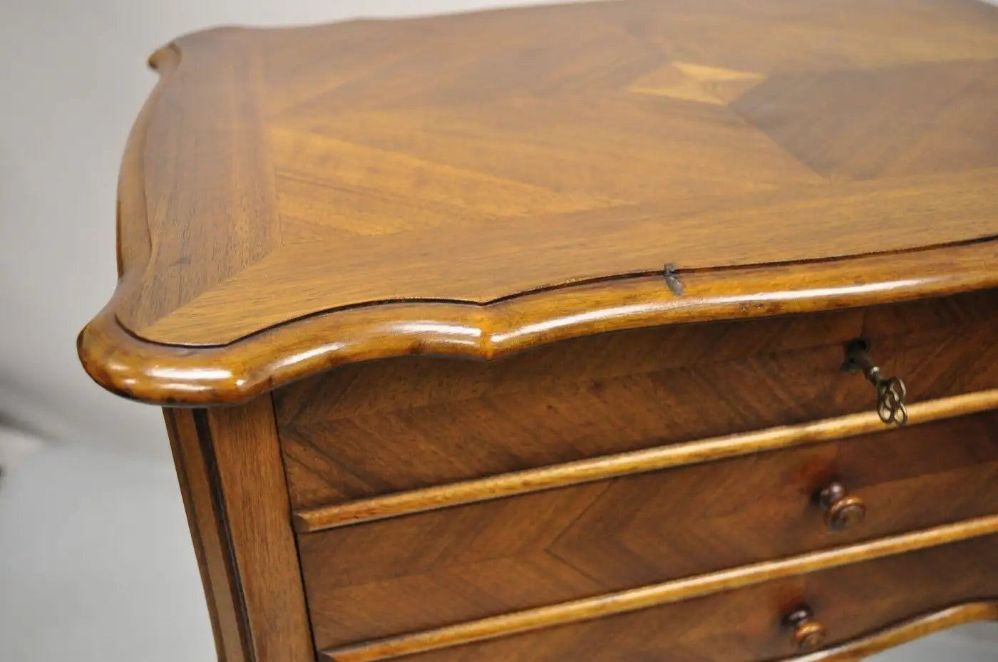 Antique French Mahogany Sewing Stand Nightstand with Lift Top