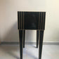 Mirrored Nightstand – Black Mirror with Chrome Accents