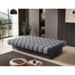 Modern Sofa Bed with Sleeping Function and Storage, Velvet Upholstery, Grey – Elclareta