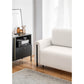 Modern Sofa Bed with Sleeping Function and Storage, Bouclé Upholstery, White – Elcadova Black
