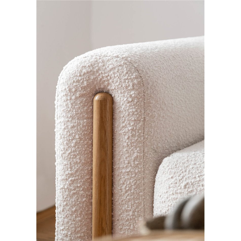 Modern Sofa Bed with Sleeping Function and Storage, Velvet Upholstery, Beige – Elcadova Oak