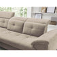Corner sofa Elinferne L, sleeping function, Raquel 20, beige, H107x210x297cm