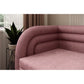 Modern L-Shaped Sofa Bed with Sleeping Function and Storage, Textured Velvet Upholstery, Pink – Elfabilo L