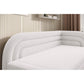 Modern L-Shaped Sofa Bed with Sleeping Function and Storage, Bouclé Upholstery, White – Elfabilo R