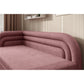 Modern L-Shaped Sofa Bed with Sleeping Function and Storage, Textured Velvet Upholstery, Pink – Elfabilo L