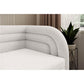 Modern L-Shaped Sofa Bed with Sleeping Function and Storage, Bouclé Upholstery, White – Elfabilo R