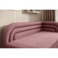 Modern L-Shaped Sofa Bed with Sleeping Function and Storage, Textured Velvet Upholstery, Pink – Elfabilo R