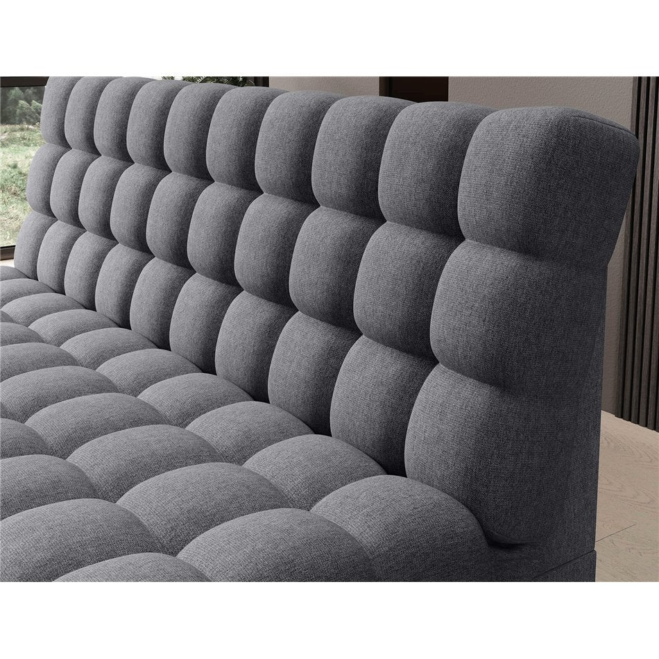 Modern Sofa Bed with Sleeping Function and Storage, Velvet Upholstery, Grey – Elclareta