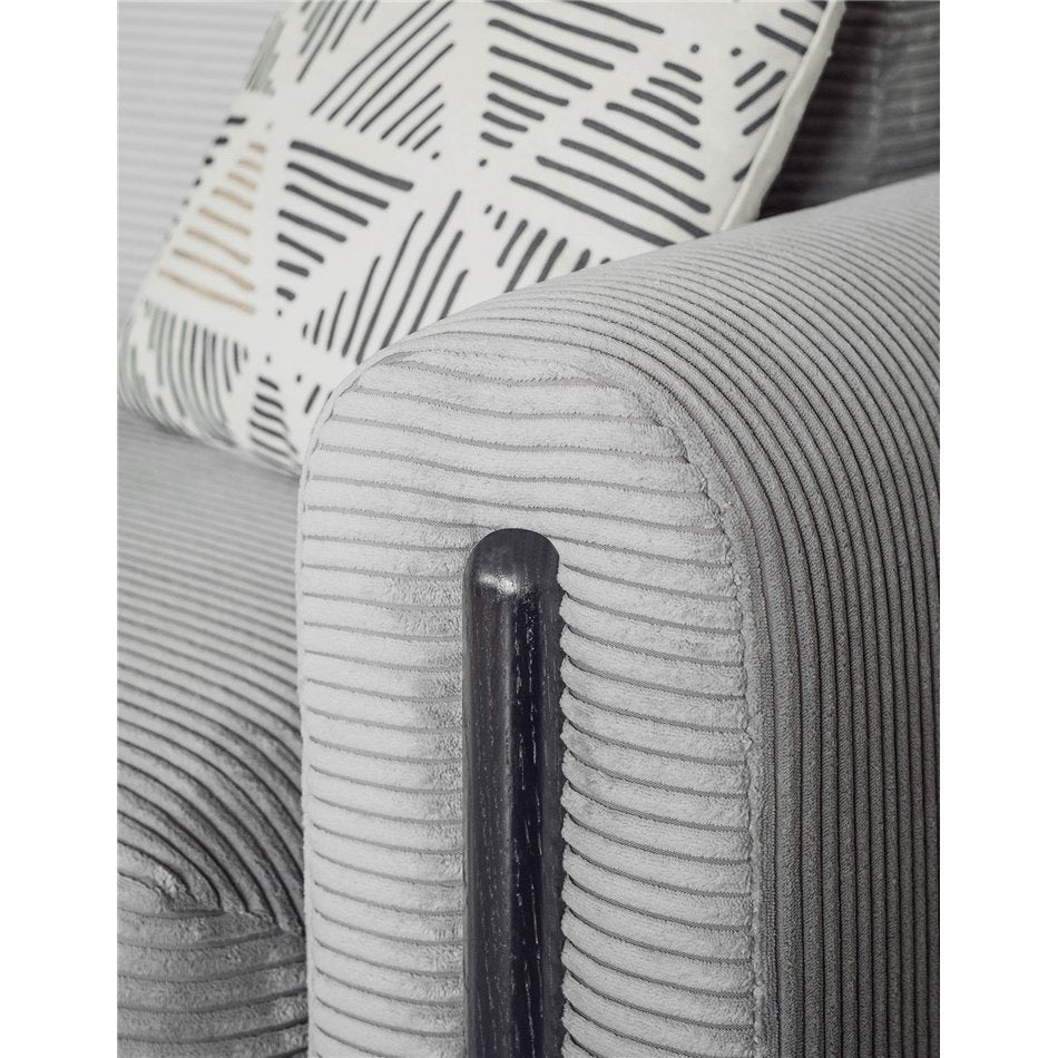 Modern Sofa Bed with Sleeping Function and Storage, Wavy Velvet Upholstery, Grey – Elcadova Black