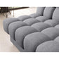 Modern Sofa Bed with Sleeping Function and Storage, Velvet Upholstery, Grey – Elclareta