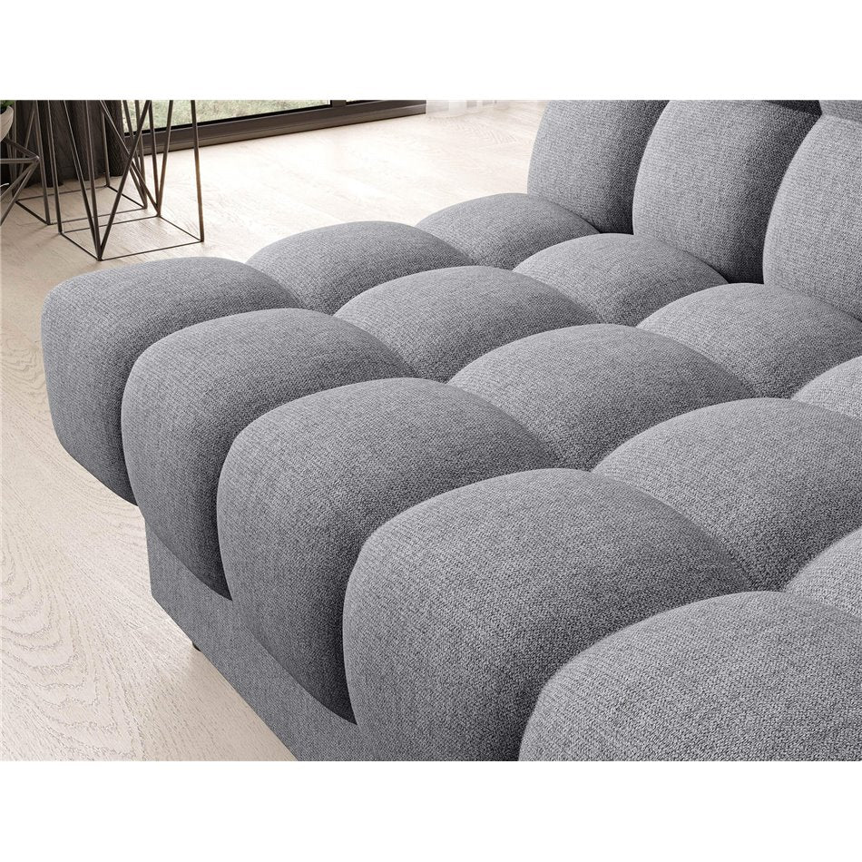 Modern Sofa Bed with Sleeping Function and Storage, Velvet Upholstery, Grey – Elclareta
