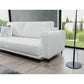 Scandinavian Sofa Bed with Sleeping Function, Bouclé Upholstery, White – Edalia