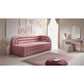 Modern L-Shaped Sofa Bed with Sleeping Function and Storage, Textured Velvet Upholstery, Pink – Elfabilo R