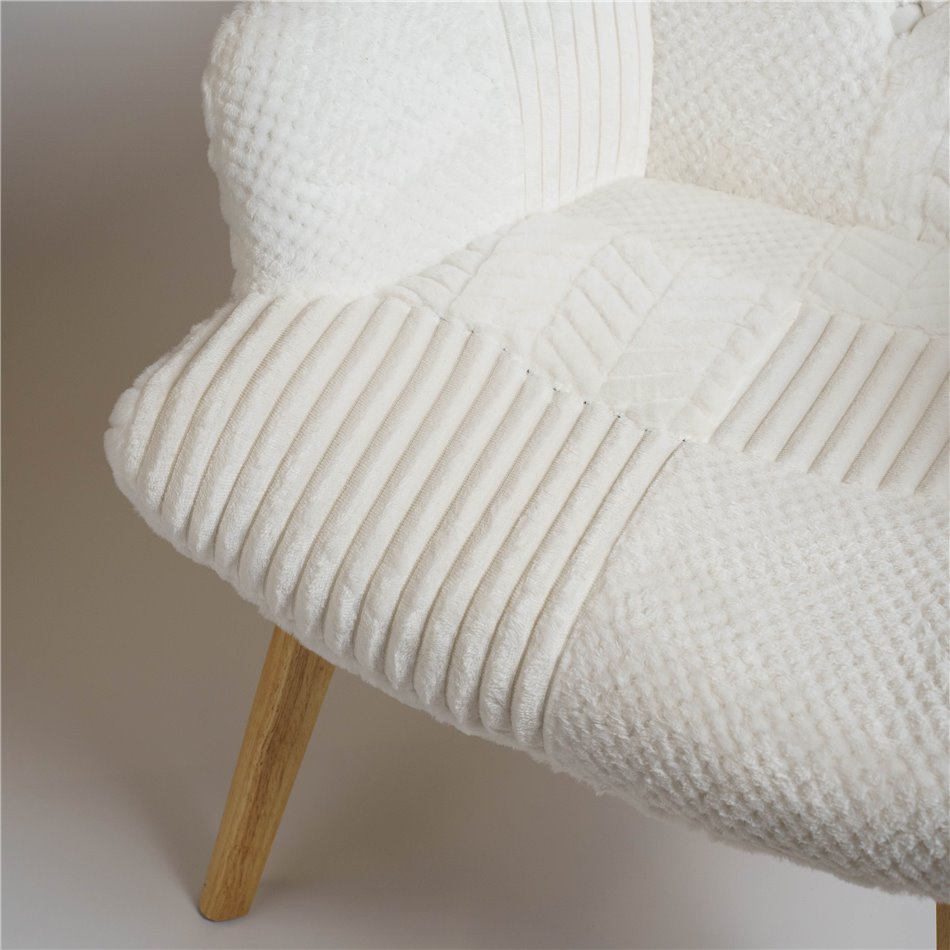 Armchair HELSINKI, white, H100x74x65cm, seat height 42cm