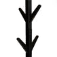 Coat stand, black, wood/MDF, H178x45x45cm