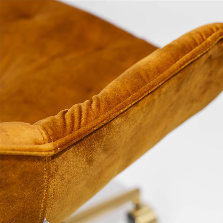 Slorino 15 Adjustable Office Chair – Golden Fabric, Modern Ergonomic Design