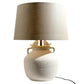 Table lamp Navelli, taupe/cream, H45cm, D30cm, E27 60W(MAX)