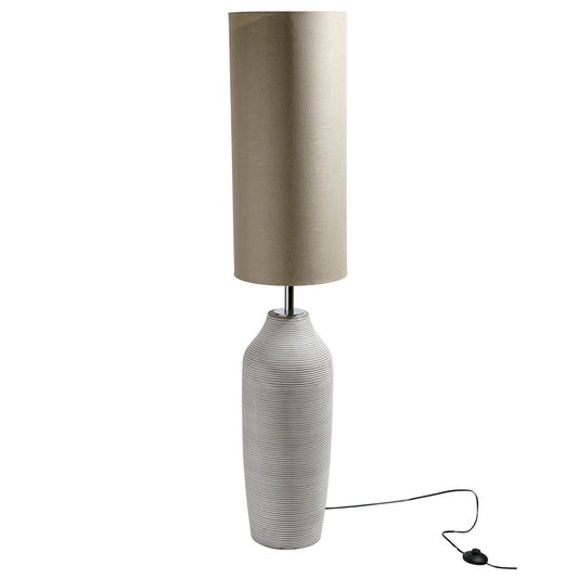 Floor lamp Narros grey, beige/gray, H90cm, D26cm, E27 60W(MAX)