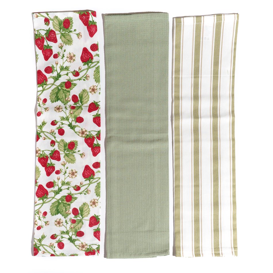Kitchen towel Strawberry set of 3 pcs., 45x65cm