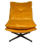 Armchair Zarra, yellow, rotatable 360 degrees, H87x70x96cm, seat height 45cm