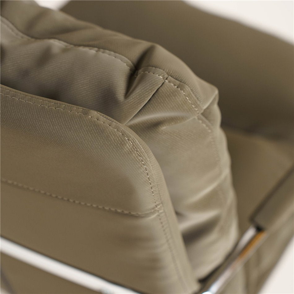 Zalno Adjustable Office Chair – Greenish Gray Eco Leather, Modern Ergonomic Design